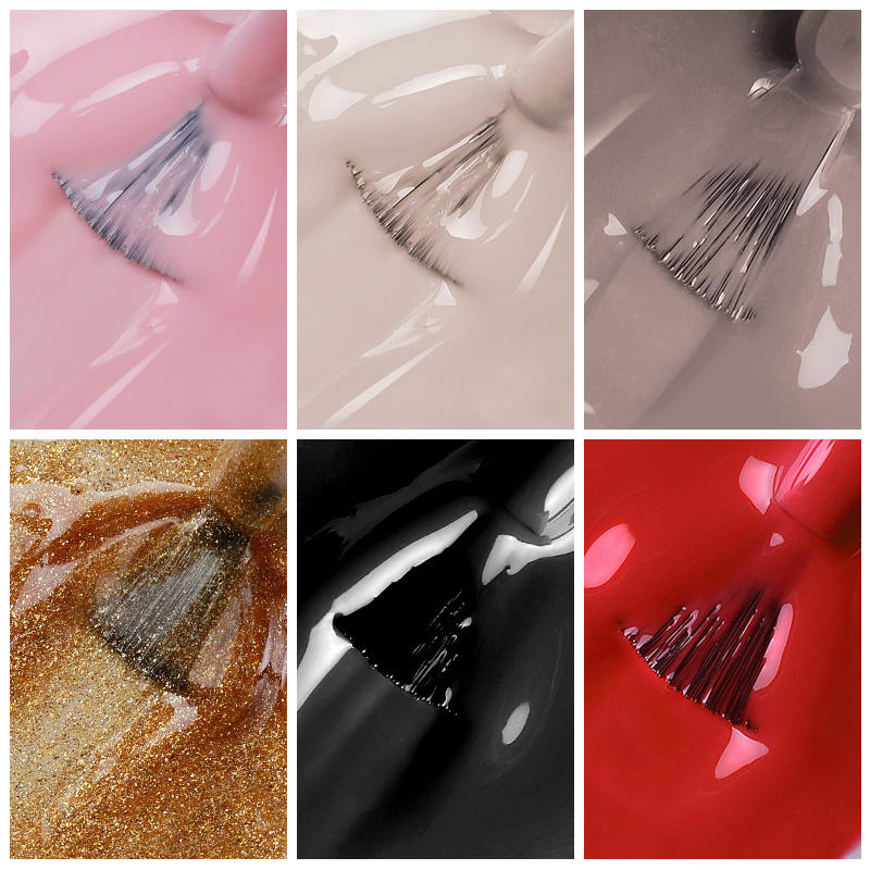 High Quality 15ml OEM Private Label Pure/Glitter Color Long Nail Gel Polish