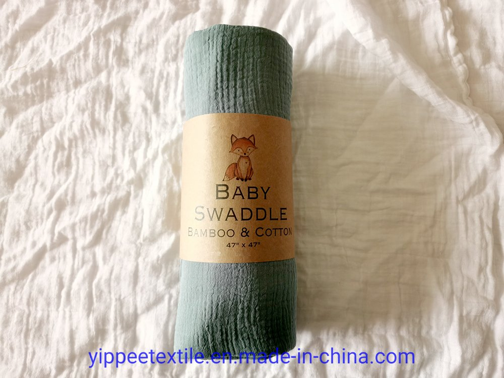 Wholesale Cotton Muslin Blanket Plain Dyed Muslin Blanket