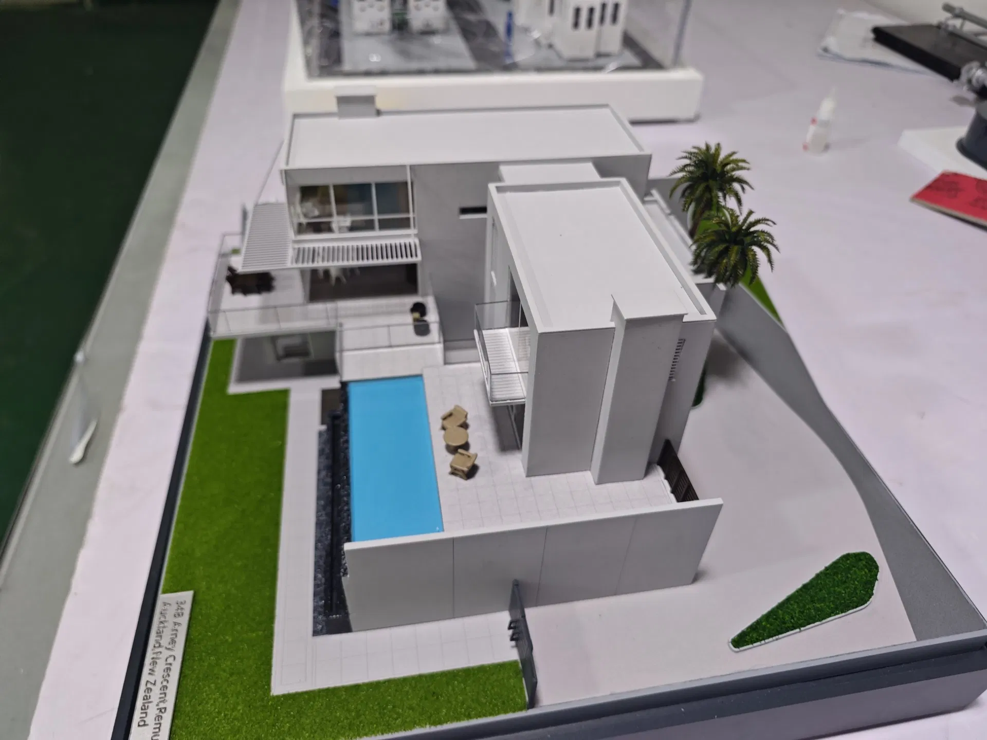 High End Residential Villa Area Planning Building Model Making with Lighting Effects