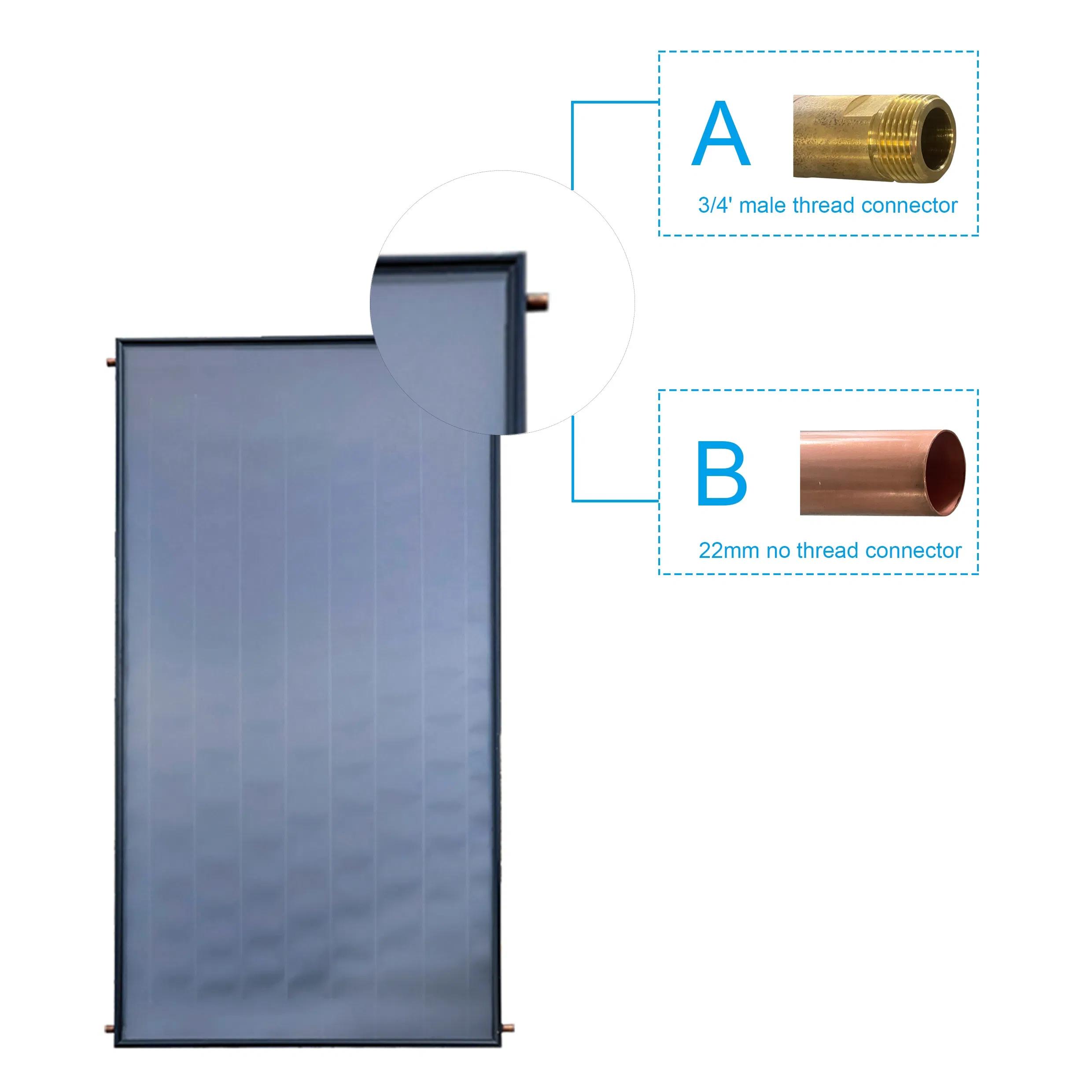 Sunrain Solar Water Heating Selective Coating Solar Thermal Flat Plate Solar Panel for Solar Hot Heating System