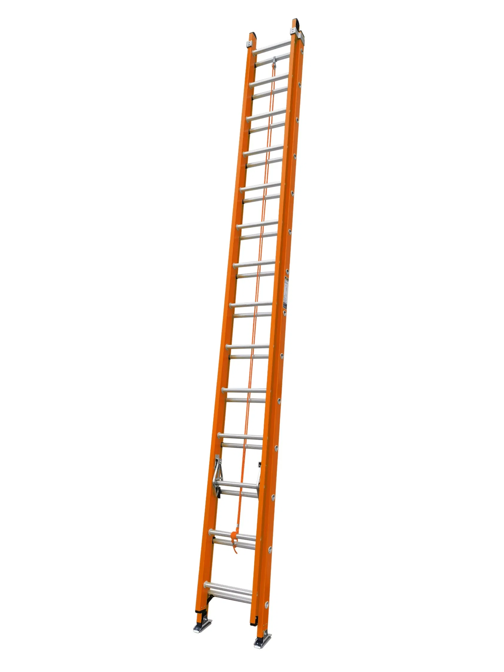 2 Sections Fiberglass Telescopic Extension Ladder 2X14 Straight Wall Ladder