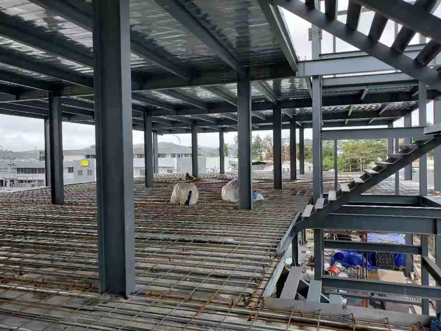 2 Floor Prefabricated Steel Structure Hanger for Workshop