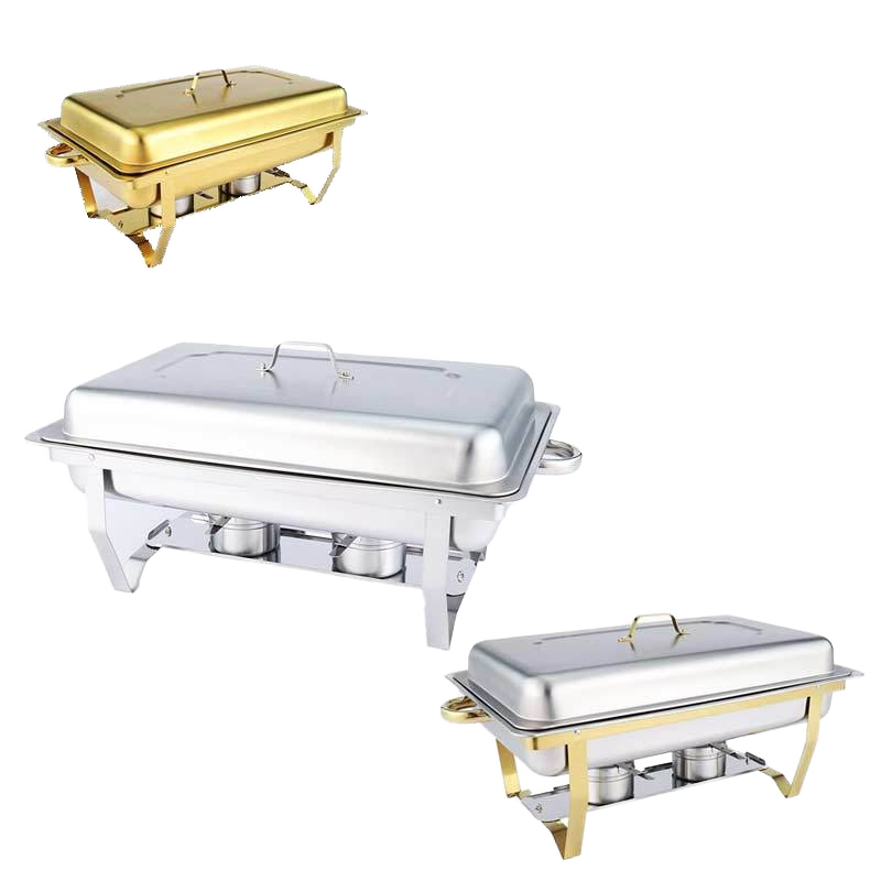 Direct Supply Tableware Hotel Cafeteria Alcohol Heating Insulation Stove Stainless Steel Thickened Chafing Dish Buffet Set