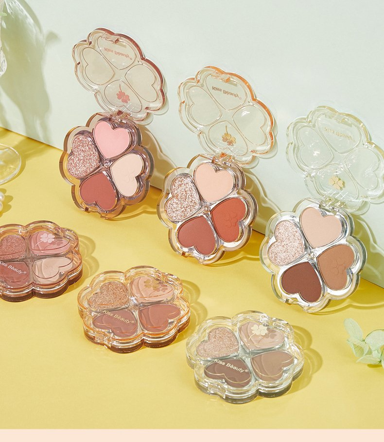 Clover Four-Color Eyeshadow Palette Earth Color Daily Makeup Matte Pearl Student Eyeshadow Nude Makeup