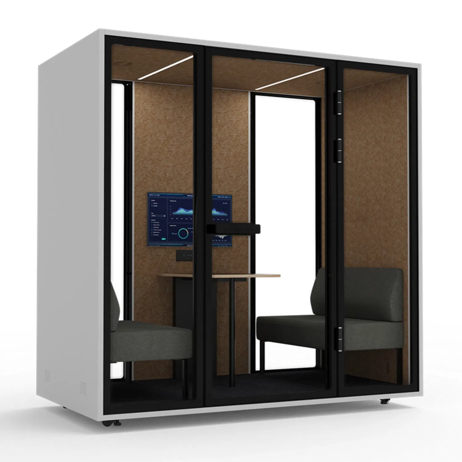 Simple Silent Soundproof Chatting Telephone Booth for Interview