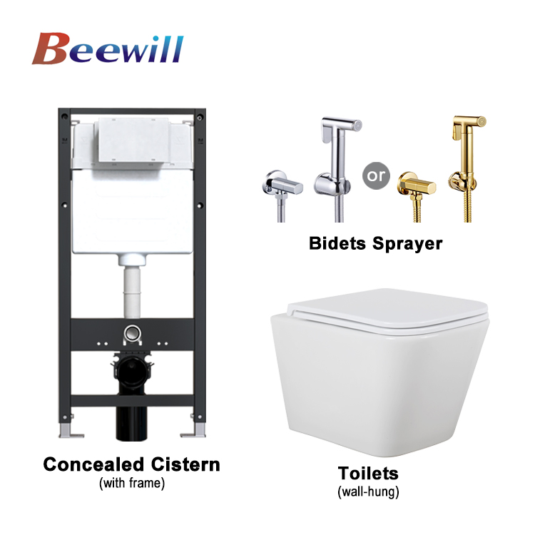 Glass Toilet Water Tank T Glass Cistern with Toilet Bidet Bathroom Accessories