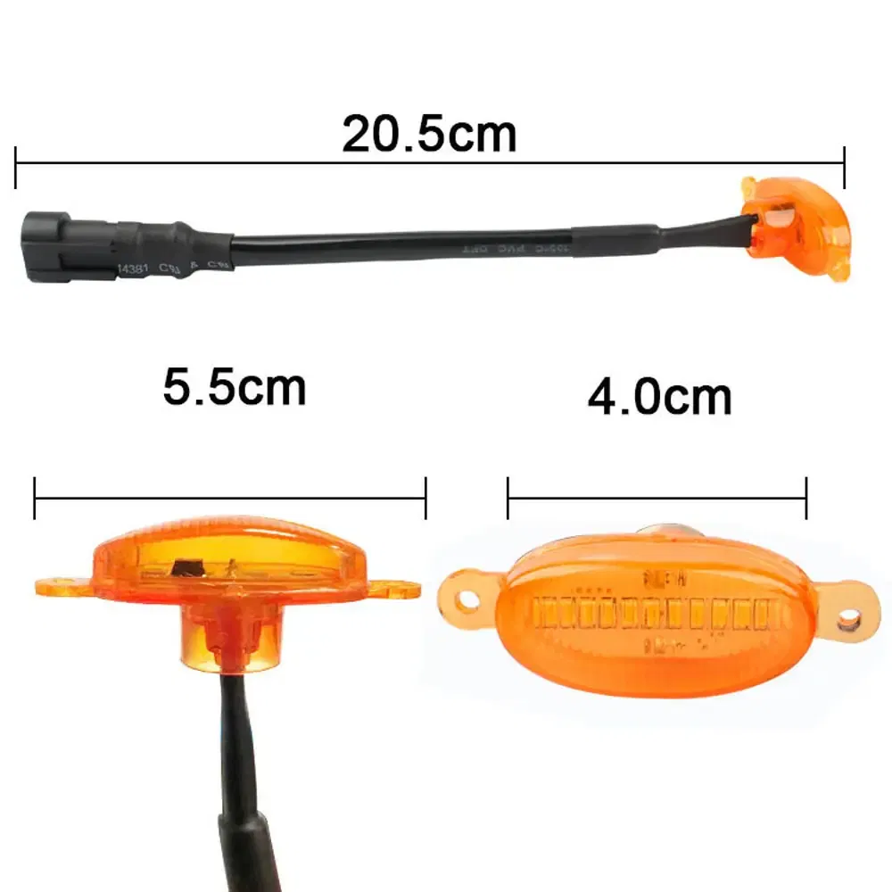 Светодиодные ходовые огни для внедорожников, 3 в 1, желтый
