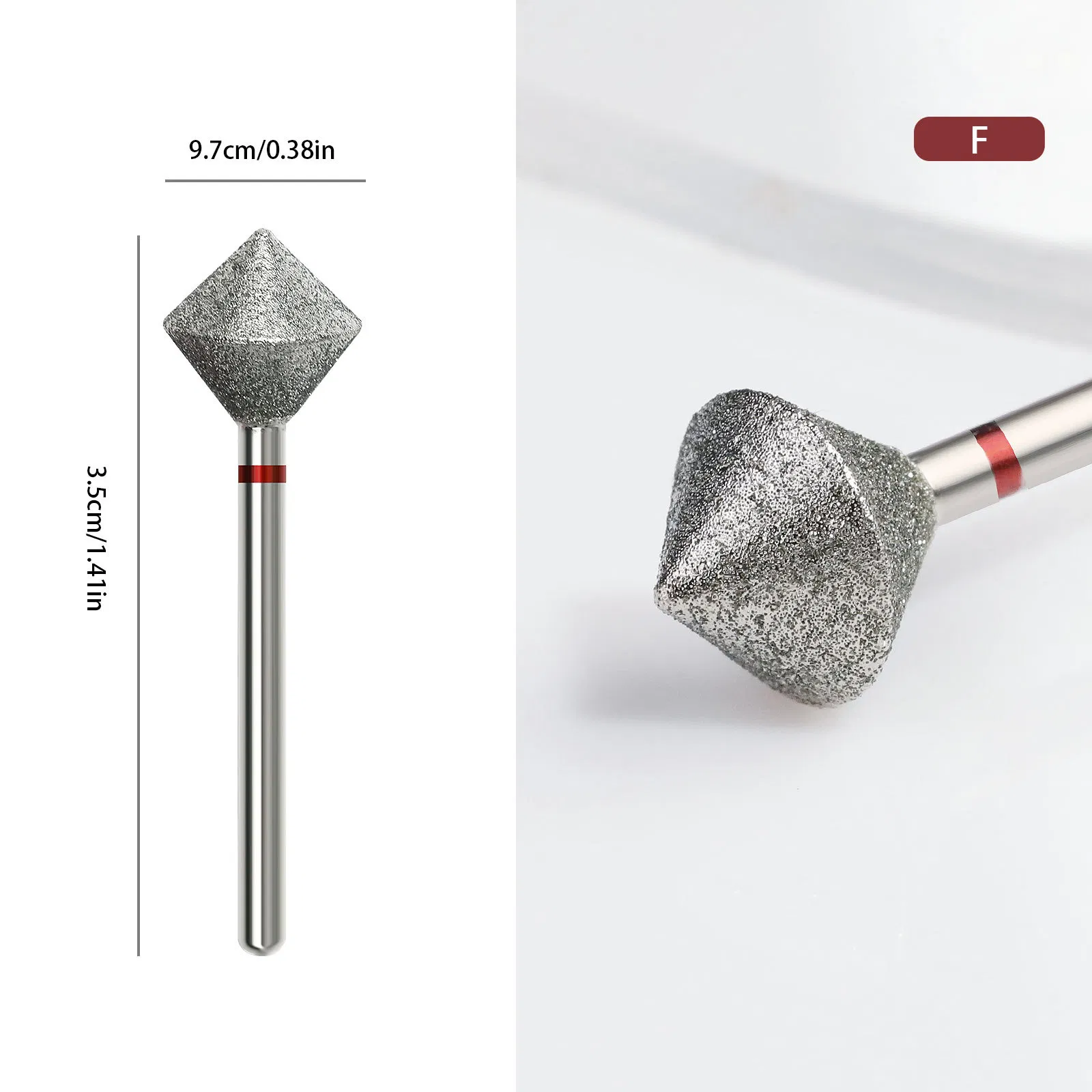 Nail Emery Diamond Nail Drill Bits C-Arc Grinding Stone Nail Polishing Tool