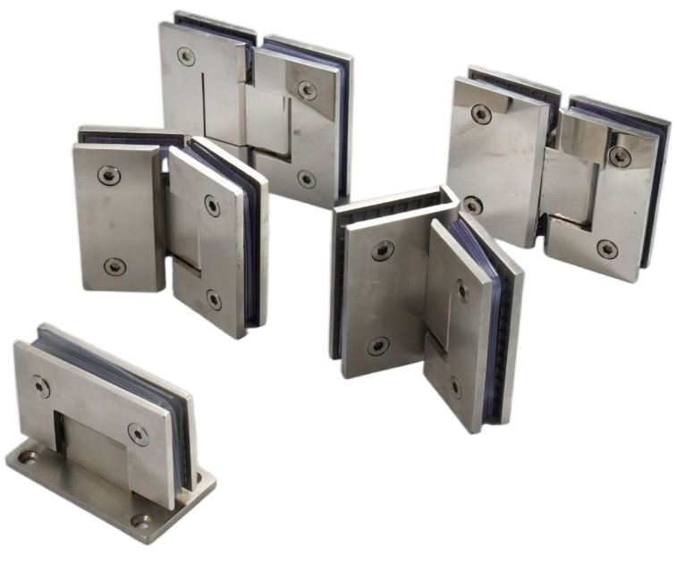 180 Glass to Glass Black Door Hinge