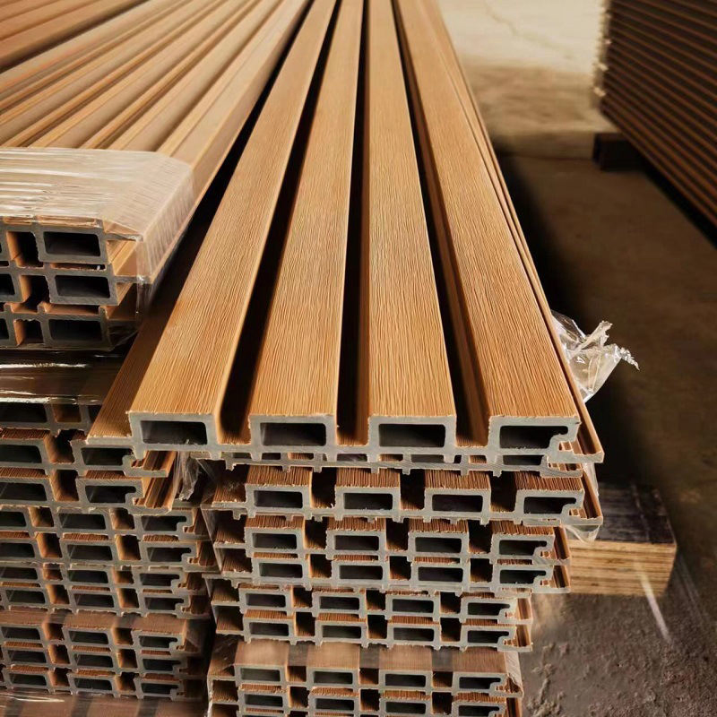 High Quality Outdoor Wood Composite Interior Fluted Panels PVC WPC Wall Panel