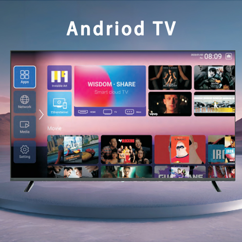 Телевизор Smart TV 4K от 32 дюймов Android безрамочный для отелей