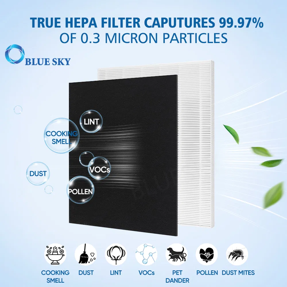 H13 True HEPA Air Purifier Filter D4 + 4 Activated Carbon Filter for Winix D480 Air Purifier Part 1712-0100-00