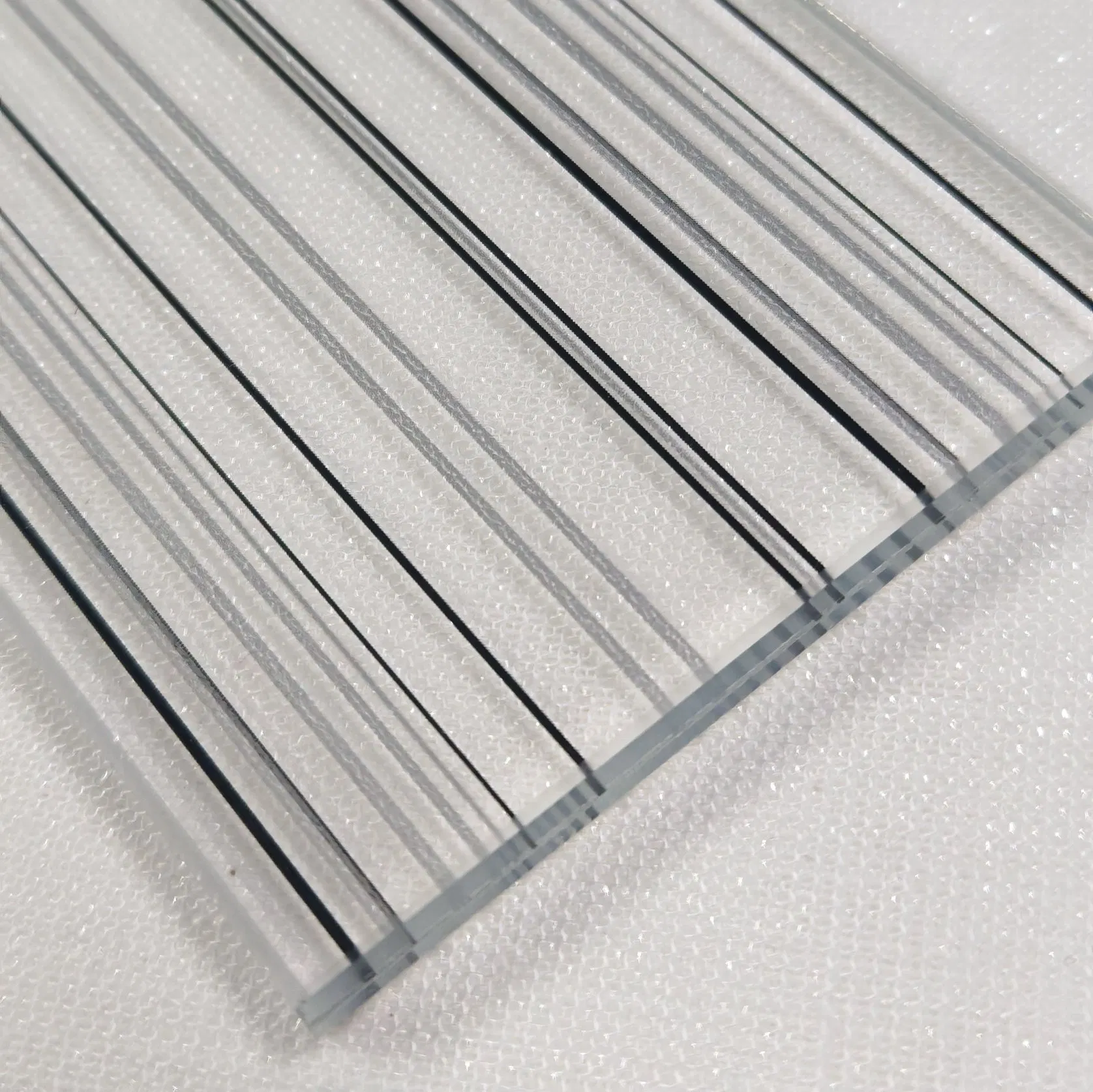Elegant Laminated Glass Design with Stylish Artistic Fabric Touch
