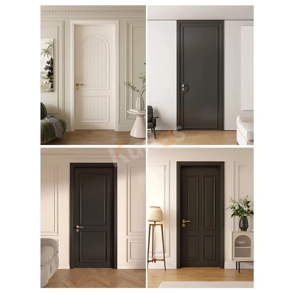 Wooden Painting Hardwood Prehung Hotel Door Interior Room Wood Door for Home