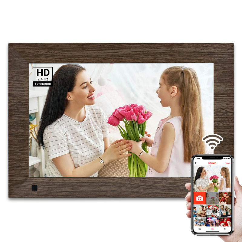 10.1 Inch Water Transfer Printing WiFi Smart Touch Induction Cloud Photo Frame