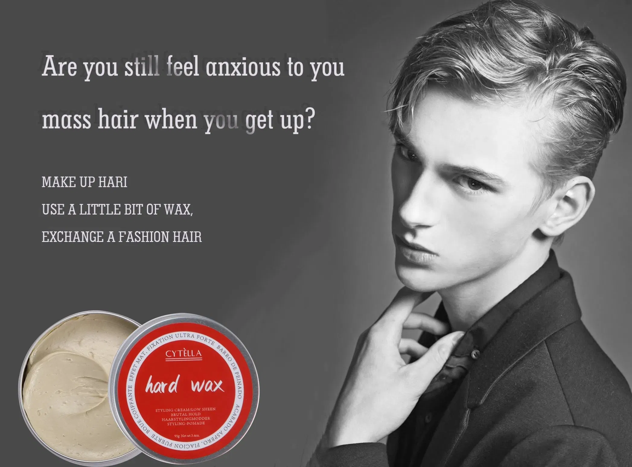 Styling Cream/Low Sheen Brutal Hold Hard Wax