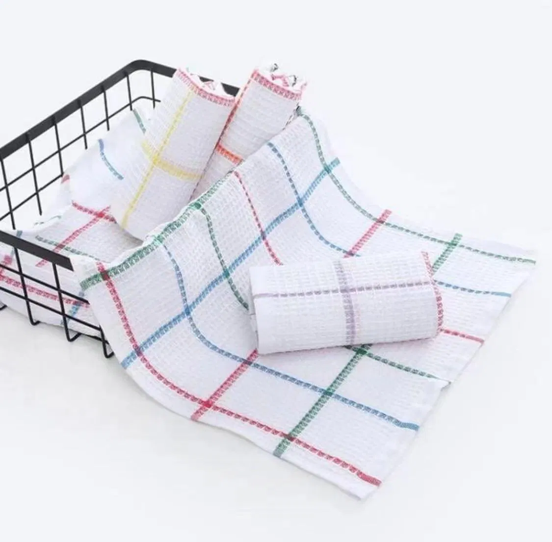 Custom Cotton Kitchen Towel Kitchen Cloth Tea Cloth Tea Towel Kitchen Cloth Home Use Small Waffle Tea Towel Kitchen Decorative Hand Towels Tea Towel Dish Towel