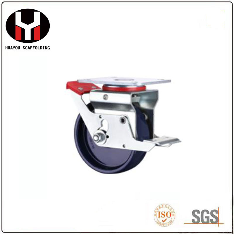 Factory Price Light Type Adjustable Scaffold Caster 6 Inch 8 Inch Wheel PVC Caster Wheel for Sale