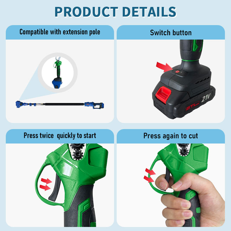 Brushless Cordless Lithium Battery Scissors Pruner Electric Pruning Shear for Branches