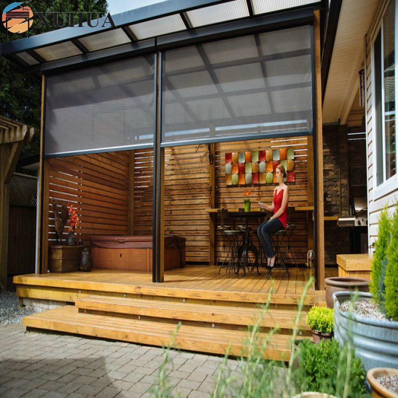 Xuhua Factory French Design Waterproof Motorized PVC Blinds for Indoor Outdoor Use