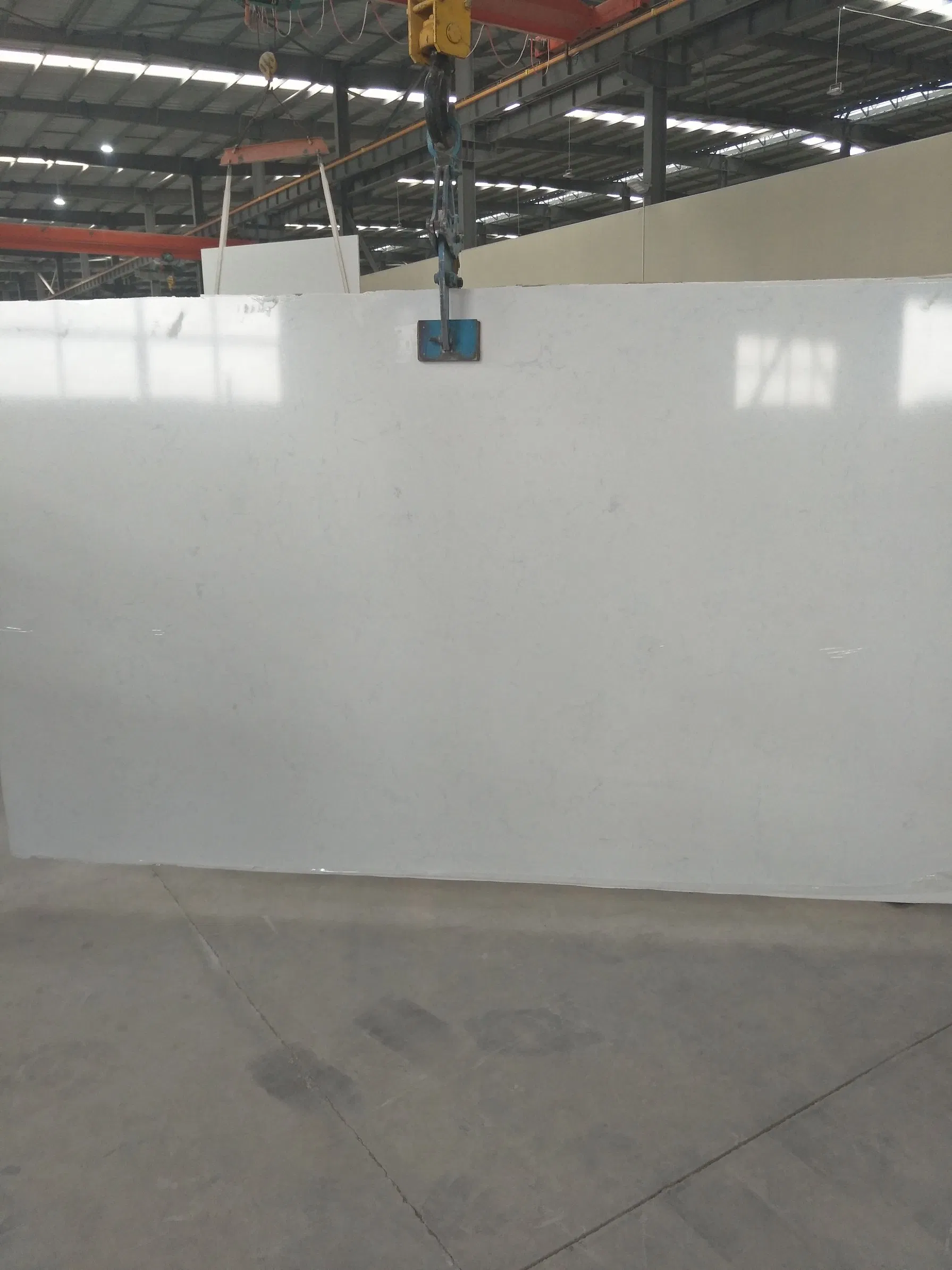Light Vein Carrara Quartz Stone Slab for Countertops Bathroom Kitchen Wall