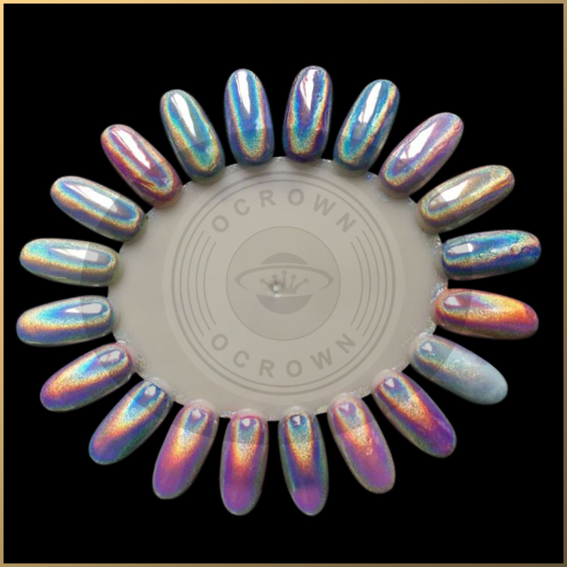Ocrown Mirror Chrome Powder Laser Rainbow Holographic Pigment