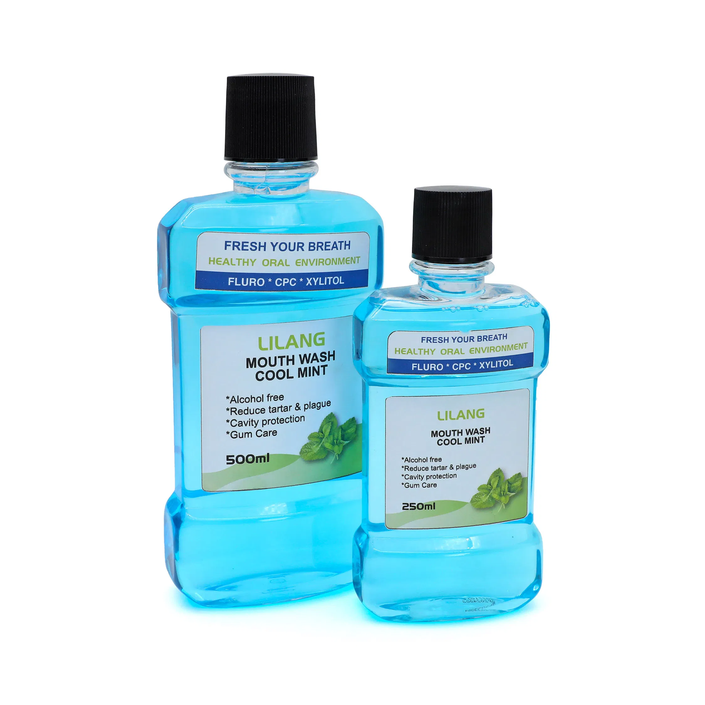Private Logo OEM Customize 250ml Zero Alcohol Fresh Breath Peppermint Mouthwash