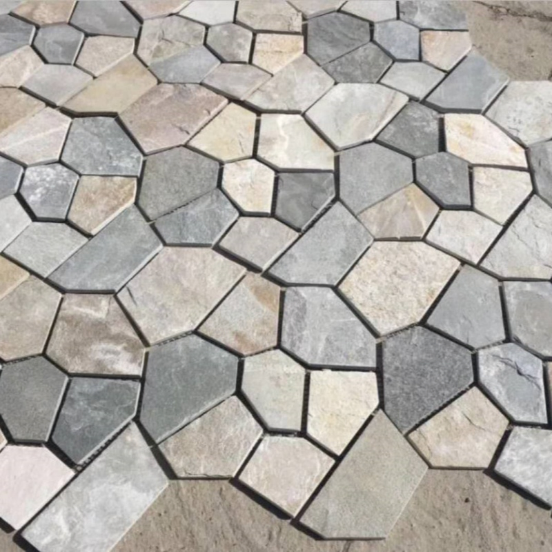 Natural Rusty Irregular Paving Flagstone Cultural Stone Veneer Slate Stone