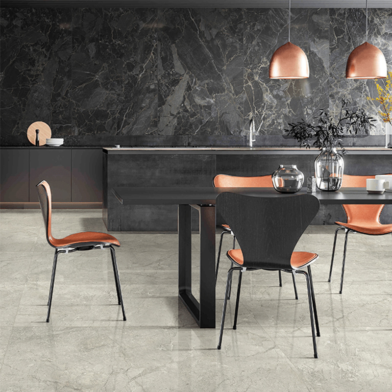 Agate Black Non Porosity Scratch Resistance Precious Stone Tile, Urban Villa