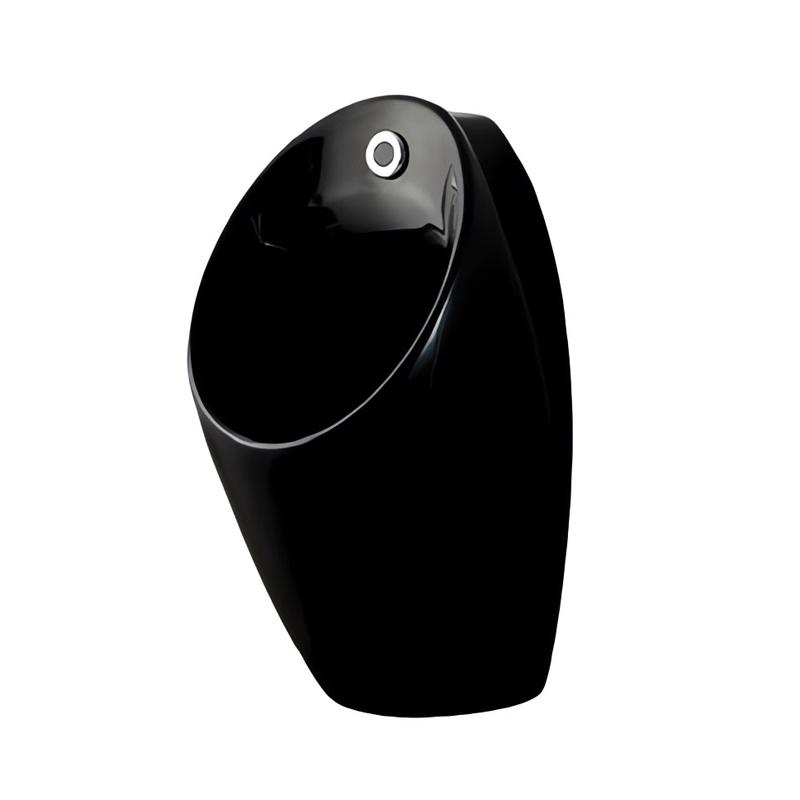 Modern Nordic Black Oval Ceramic Wall-Mounted Gravity Flushing Easy to Clean Adult Urinal for Hotel Bathroom Engineering