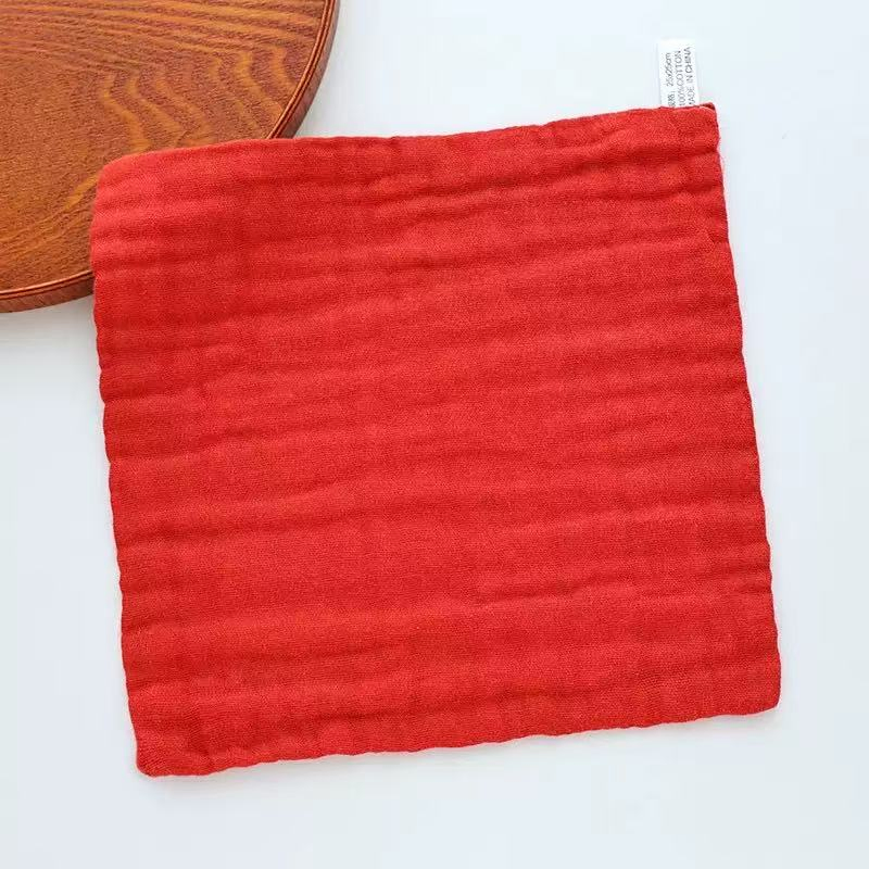 Whole Sale Solid 100% Muslin Cotton Baby Bibs Soft Square Shape Baby Drop Bibs