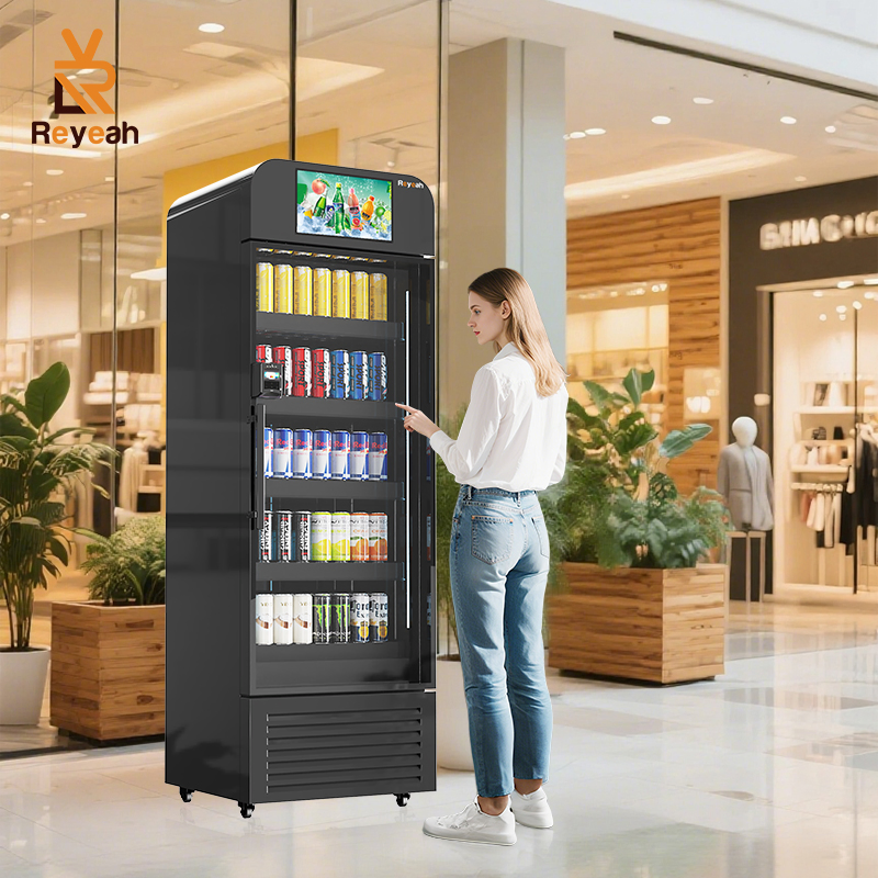 Cashlesss Ai Visual Technology Open Door Smart Fridge Snacks Drinks Healthy Foods Vending Machines for Retail Items