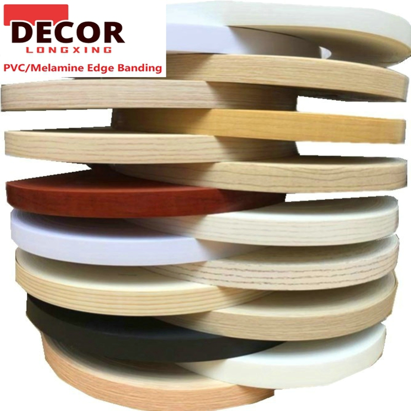 Tapacantos Melamine Board 18mm Hot Selling White Blanco Textured Furniture Edging Trim PVC Edge Banding Tape