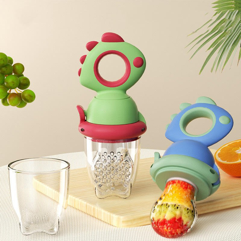 Cartoon Dinosaur Baby Feeder with Fun Rotating Propeller