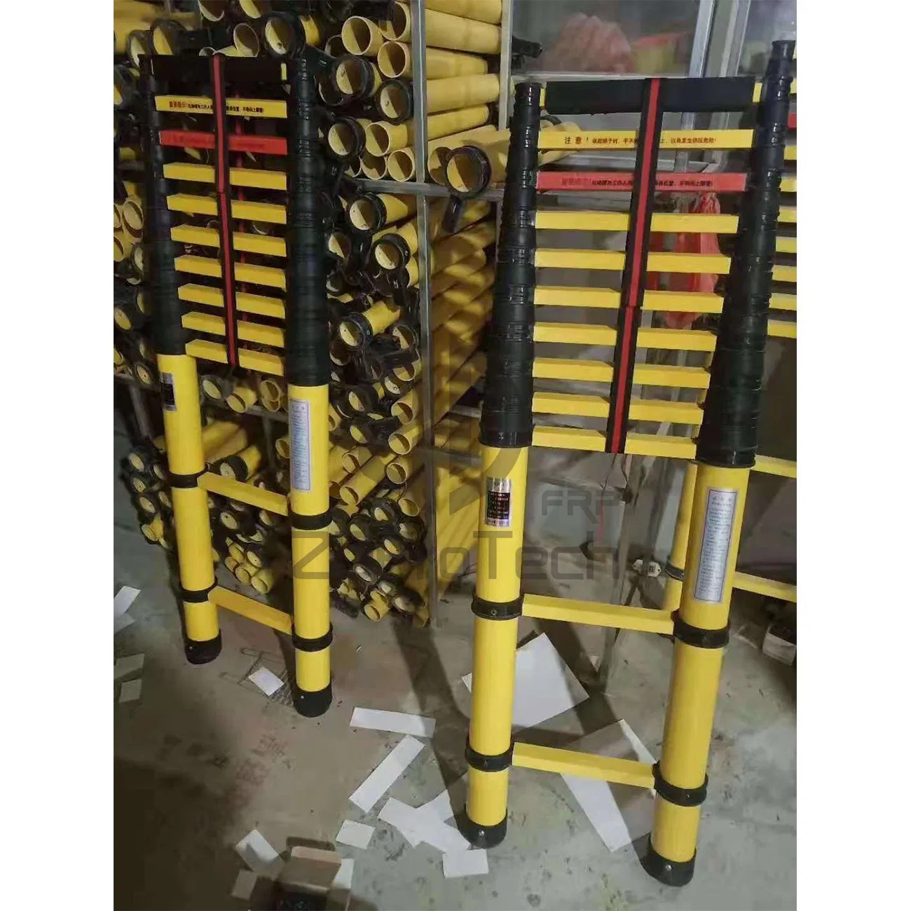 FRP/GRP Fiberglass Telescopic Ladder for Electric Power Maintenance.