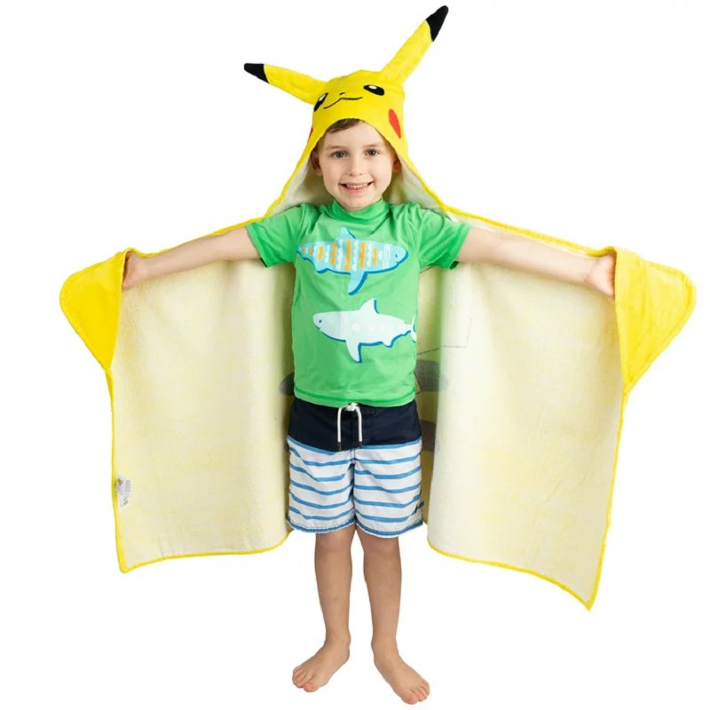 Pokemon Pikachu Kids Cotton Hooded Towel