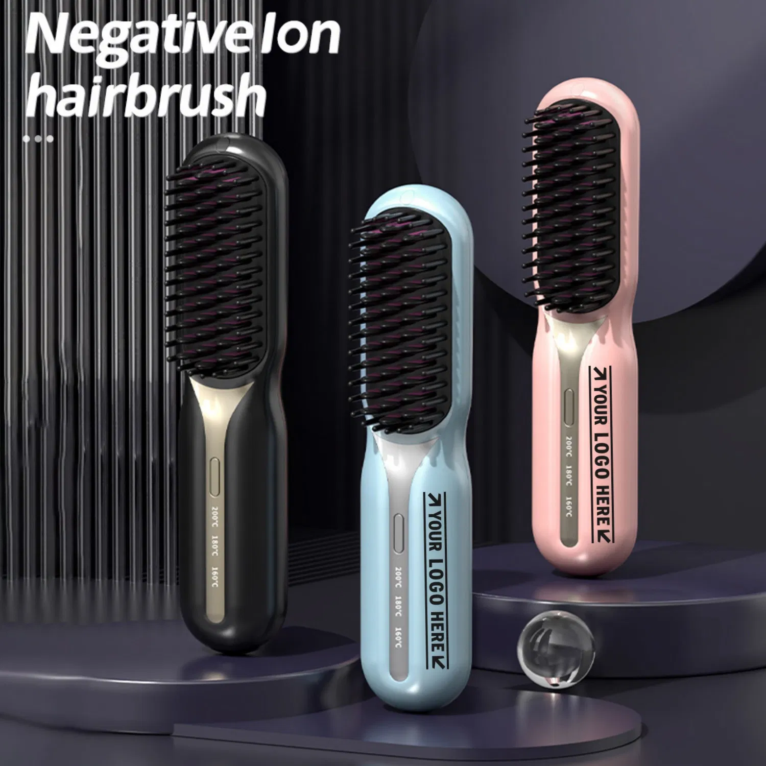 Negative Ion Straight Hair Brush