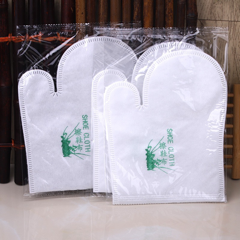 Whloesale Hotel Shoe Mitt OPP Package Square and Hand Shape Shoe Mitt