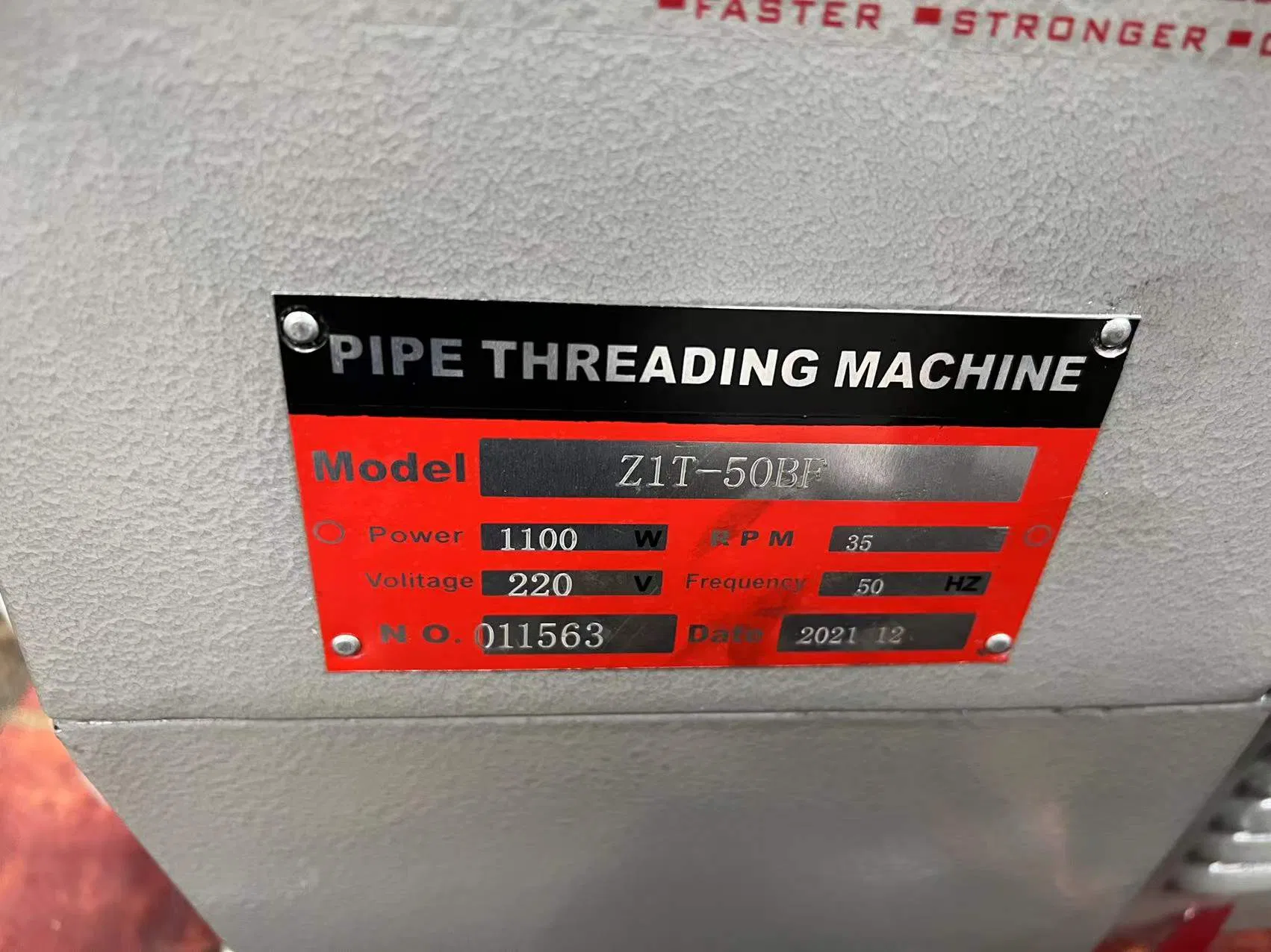 Gi Pipe Threading Machine 1/2"-2" NPT BSPT Heavy Duty Automatic Pipe Threader