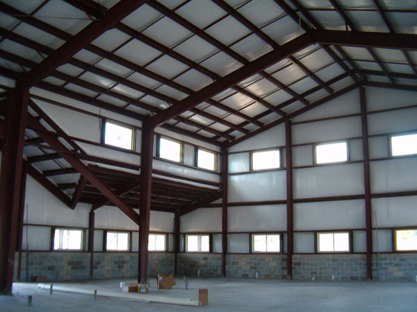 Gable Frame Light Steel Metal Building Prefabricated Industrial Steel Structure Warehouse with Mezzanine