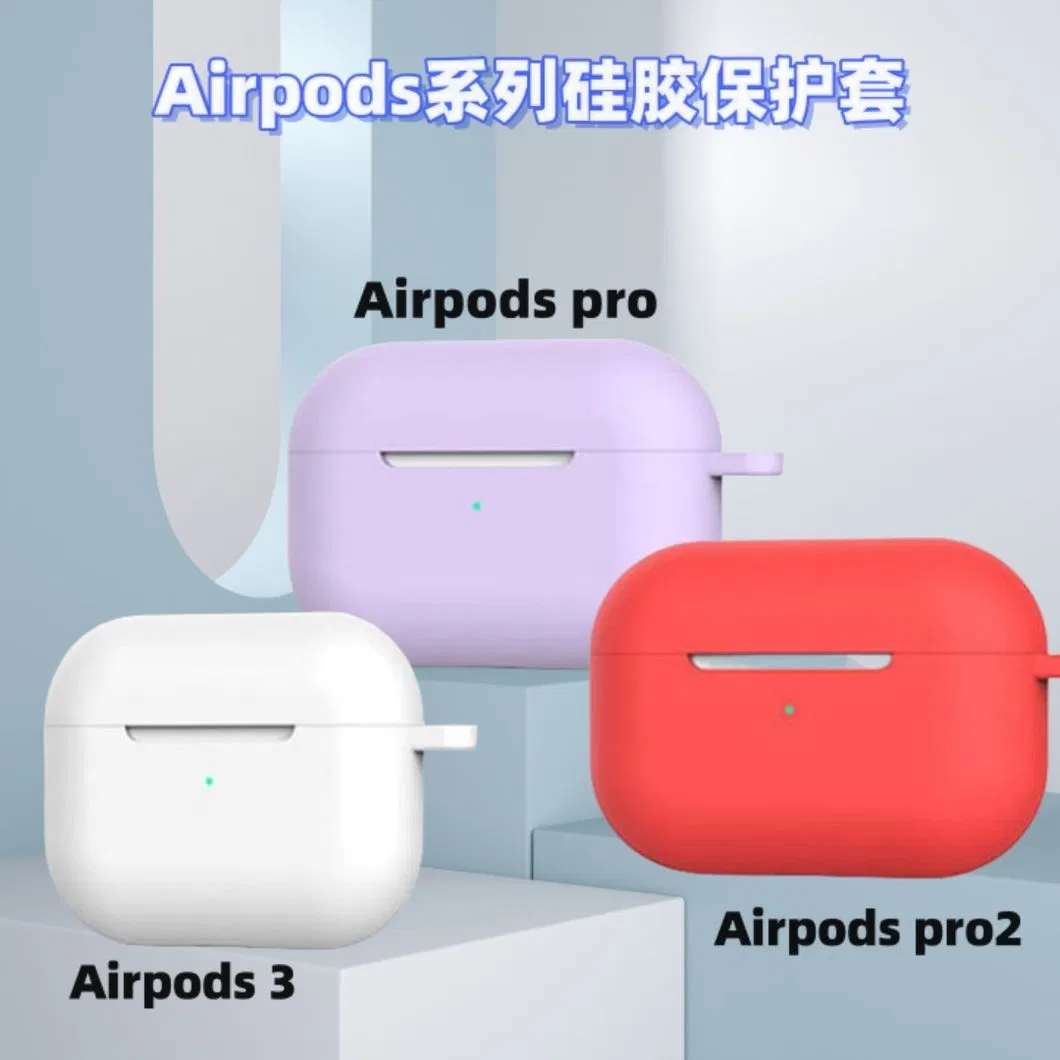 Hot Selling for Airpods 1 2 & 3 Generations Headphone Accessory Protective Silicone Shell Case Waterproof & Shockproof