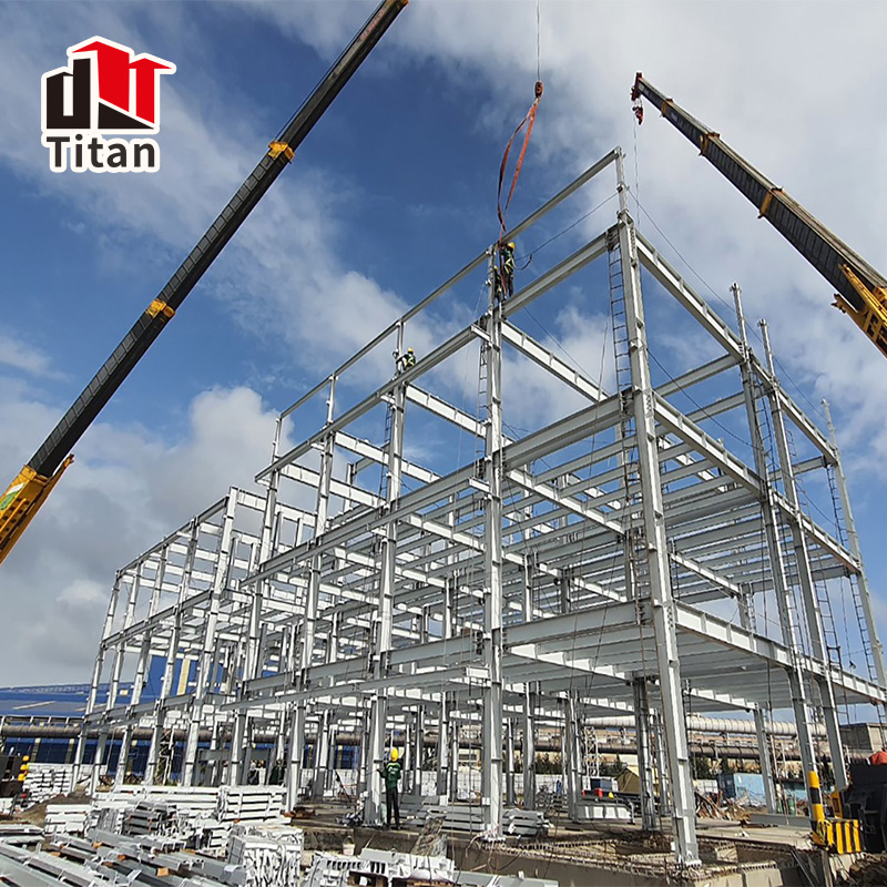 Prefabricated Auto Roller Door Secure Storage Steel Structure Garage