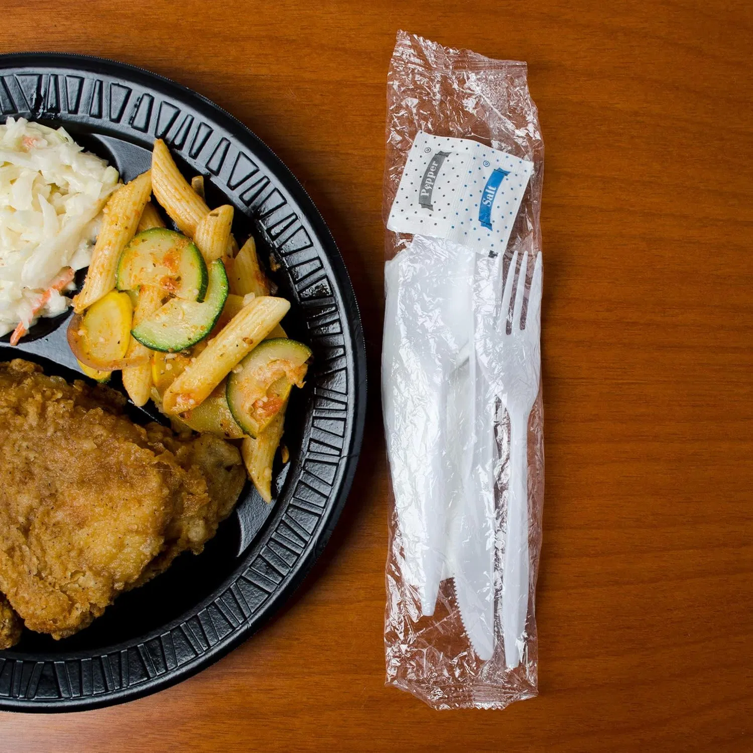 Medium Weight Wrapped White Plastic Cutlery