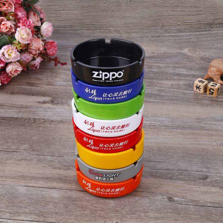 Plastic Ashtray Cheap Custom Printing Melamine Decorative Ashtray