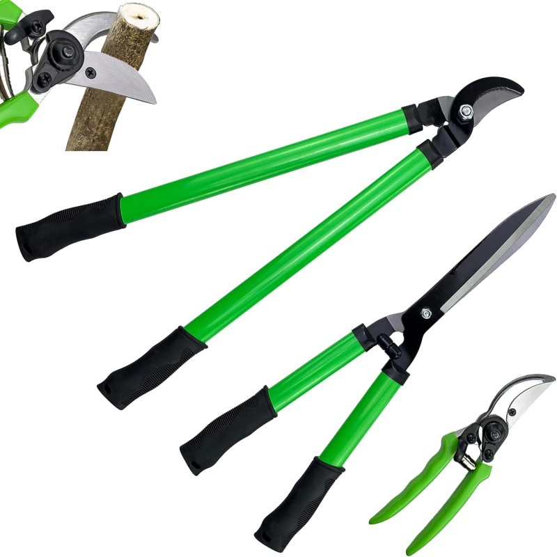 Garden Pruning Shears Set Heavy-Duty Hedge Clippers Branch Trimmer for Yard Landscaping & Tree Maintenance