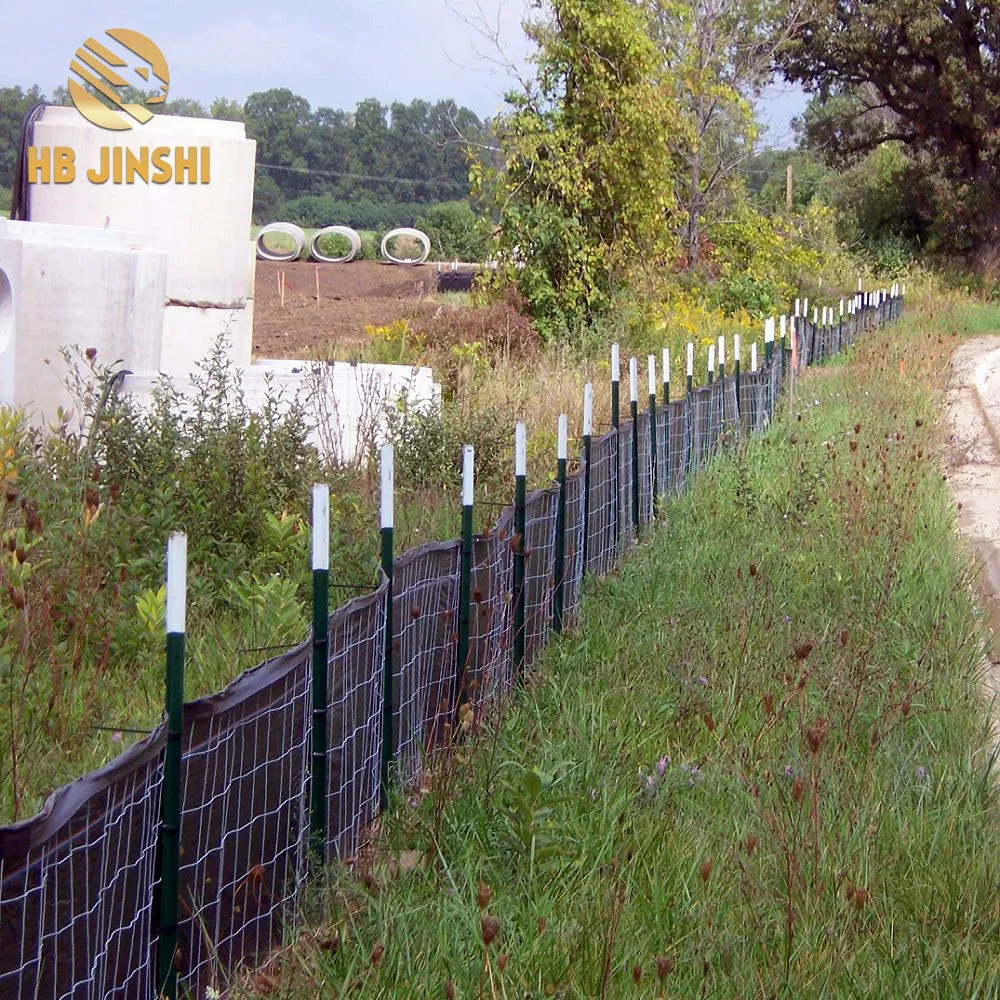 PP Woven Silt Barrier Galvanized Iron Wire Backed Sediment Fence
