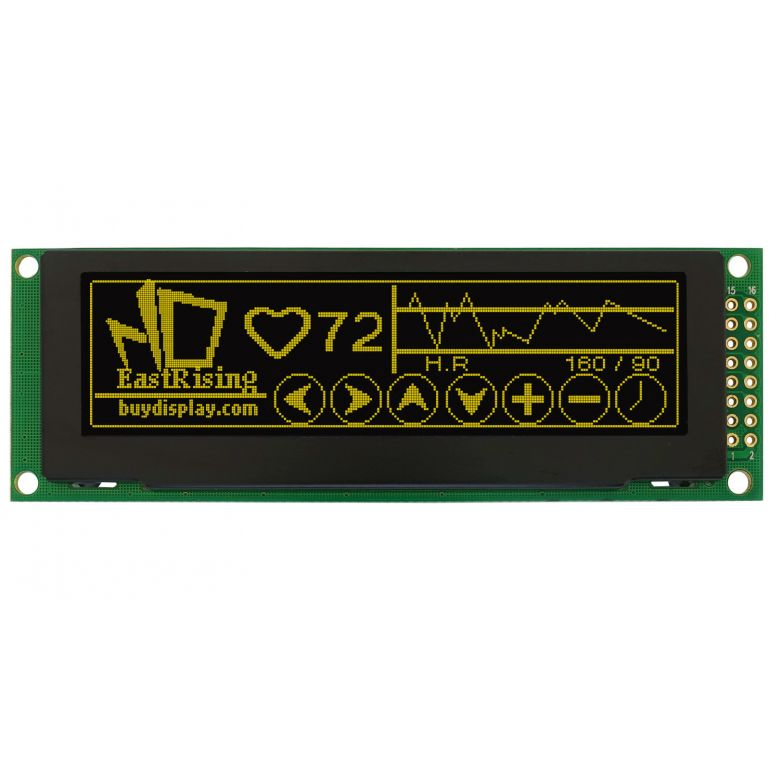 Желтый OLED дисплей 3.2'' 256x64 для мультиметра