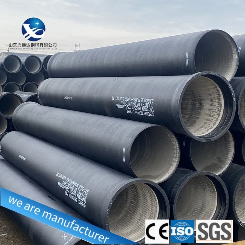 Top Chinese Factory Supply ISO2531 En598 DN80-DN2600 C40 C30 C25 K9 K8 K7 En545 Ductile Iron Pipe for Sewer Water Pipe