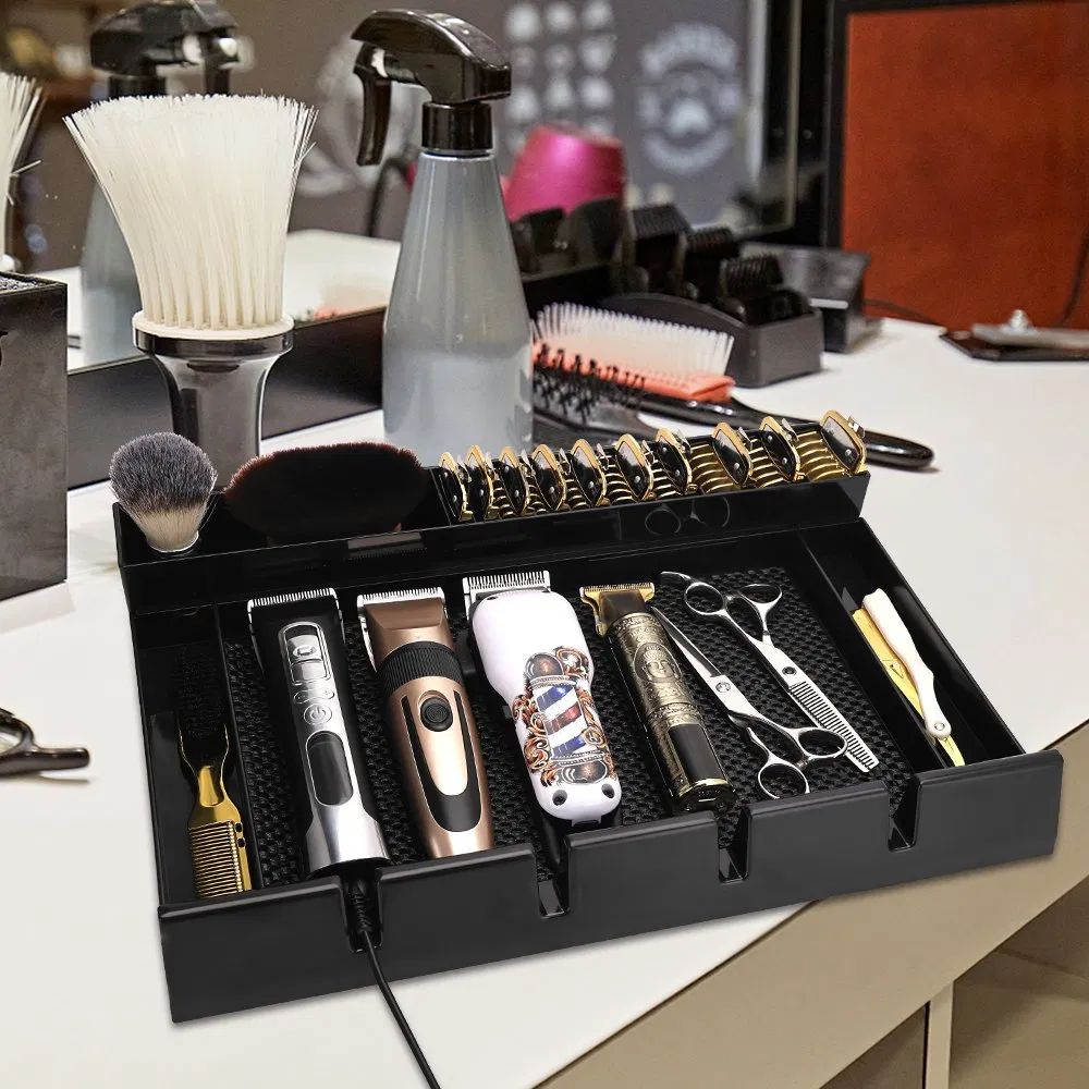 Multi-Function Barbershop Tools Storage Box Professional Tools Hairdressing Trimmer Organizer Storage Tray Case