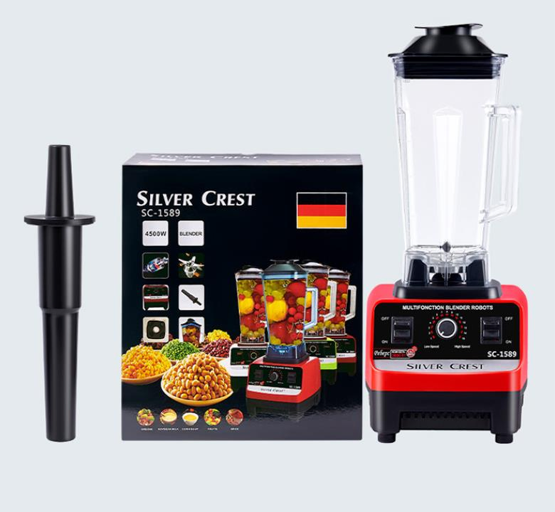 Heavy Duty 2 Cups Silver Crest Blender Sc-1589 Blender Fufu Yam 4500W Multifunction Blender Robot Commercial Food Fruit Juice 2 in 1 Silver Crest Blender 5000W
